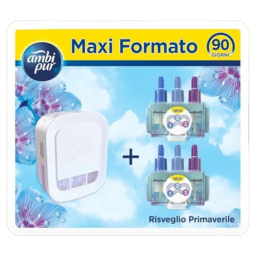 Ambi Pur 3volution Profumatore Per Ambienti Lenor Risveglio Primaverile Starter Kit 20ML, Ambipur 3volution Profumatore Per Ambienti Lenor Risveglio Primaverile Ricarica 20ML