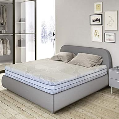 Flexinn Materasso in Memory foam con 1600 Molle insacchettate indipendenti e Memory Gel. Altezza: 25 cm, rigidità 8 su 10. Sfoderabile. Dispositivo Medico Classe I (160x190)