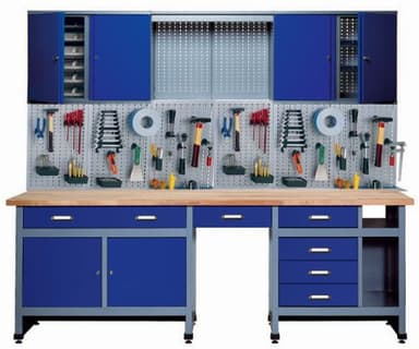 Küpper 70412-7, Set per officina, 240 cm, prodotto in Germania, colore: Blu oltremare, Legno