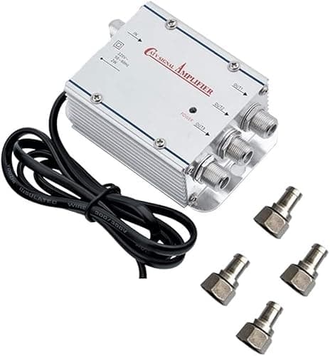 SQUADO Amplificatore Digitale Terreste Per Antenne Tv Analogica O Digitale A 3 Uscite