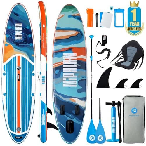 Niphean Sup Gonfiabile con Accessori SUP, Coperta in EVA Antiscivolo, SUP Gonfiabile con Sedile，320cm tavola da sup, Tavole SUP Gonfiabili Adulti e Giovani di Tutti i Livelli di Abilità