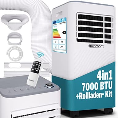 Monzana® Condizionatore d'Aria Mobile 7000BTU 3in1 750W Timer Telecomando Deumidificatore Climatizzatore Raffreddatore