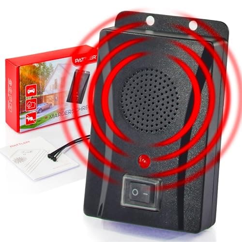 PATTLER® - Dissuasore per martore a batteria, raggio di 40m² - con ultrasuoni ed effetto anti-abituamento | Difesa dai martori per auto, casa, soffitta, giardino - 2 pezzi