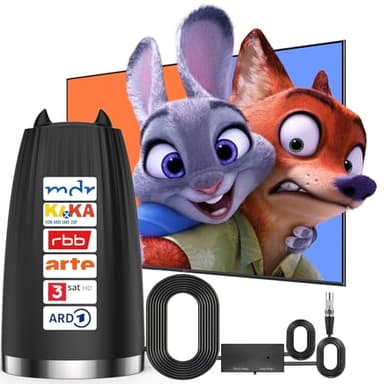 2025 Antenna TV Interna, Antenna TV Digitale, Potente antenna TV interna TNT HD Amplificatore Supporto amplificato, antenna HDTV interna per TV a lungo raggio e ricezione per canali HD 4K locali