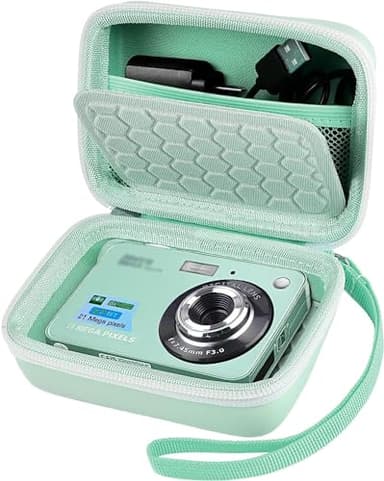 Boobowl Custodia per fotocamera digitale VOXPAN per principianti, 8 X Digital Zoom HD, fotocamera digitale 21 MP 1080P HD 2,7 pollici, fotocamera compatta, solo piccola scatola (verde)