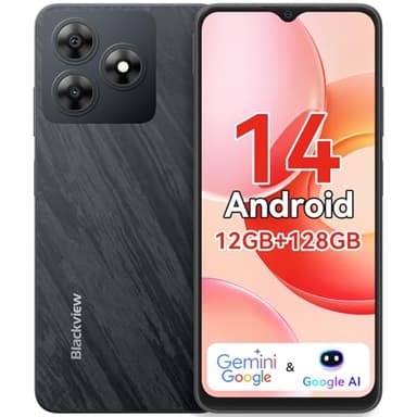 Blackview WAVE 8 Android 14 Smartphone, 12GB+128GB/2TB, 6.56" HD+Schermo/90Hz, 5000mAh/10W, Octa-Core, 13MP+8MP Telefono Cellulari, Cover Inclusa, Fingerprint/4G Dual SIM/GPS/Tipo-C/3.5mm Jack