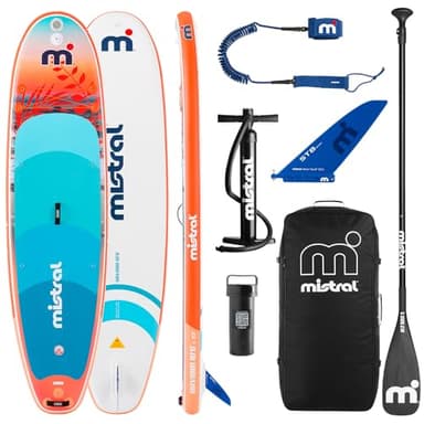 Mistral© Set SUP Havana 10'6 - Gonfiabile - Per Bambini e Adulti - Principianti e Avanzati - Con Supporto Universale per Fotocamera