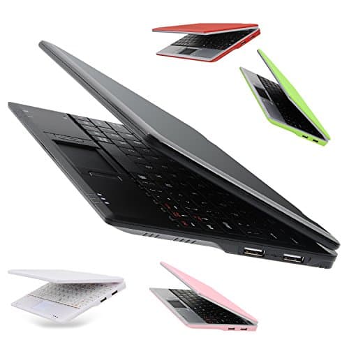 Bigmachine mini computer portatile da 7 pollici Netbook per bambini Android 12 Quad Core 32 GB WiFi Fotocamera integrata Porta Netflix YouTube Flash Player (Nero)