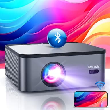 Proiettore 4K, supporto HDR10, 24,000 Lux, Smart Videoproiettore Auto Focus, Nativo 1080P Full HD, Wifi 6 Bluetooth a 2 vie, Per iOS, TV Stick, HDMI