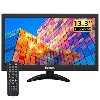 13,3 Pollici Monitor Portatile 1366 x 768 LED piccolo monitor con HDMI VGA AV BNC ingresso USB per PC Raspberry pi cucina HDMI monitor di sicurezza monitor industriale, altoparlante integrato