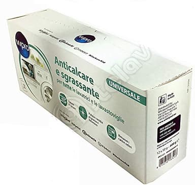 CONFEZIONE 12 BUSTE DA 50GR SGRASSANTE E DISINCROSTANTE PER LAVATRICE E LAVASTOVIGLIE BEKO, GRUNDIG, BLOMBERG HOTPOINT ARISTON
