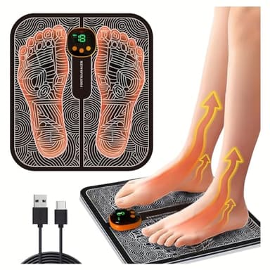 Massaggiatore per piedi, Tappetino per Massaggiatore Elettrico per Piedi, Tappetino per stimolatore Muscolare, Massaggiatore Portatile, Elettrico Massaggiatore Plantare, USB EMS Pad Design Portatile