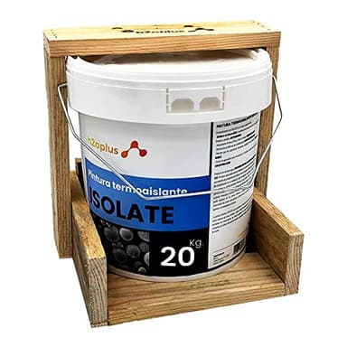 ISOLATE Vernice termoisolante bianca 20 kg | ISOLANTE TERMICO e ACUSTICO superiore | Ideale per interni ed esterni | Protezione anti-umidità e anti-condannazione | Vernice a lunga durata