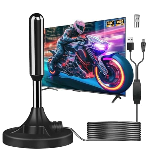 liuwei Antenna Tv Interna Amplificata Potente, 2025 Nuova Antenna Tv Interna, Ricezione A Lunga Distanza A 360 Gradi Per Canali Locali 1080P 4K DVB-T2 DVB-T DTT DTMB VHF UHF（1）