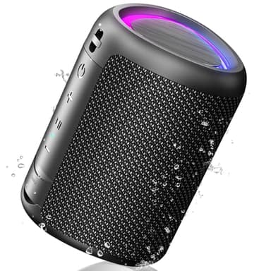 UOHHBOE Cassa Bluetooth Portatile Potente 15W Impermeabile Altoparlante Abbinamento TWS Speaker Bluetooth 5.3 15 Ore Distanza di Connessione di 30m Luce LED AUX e TF