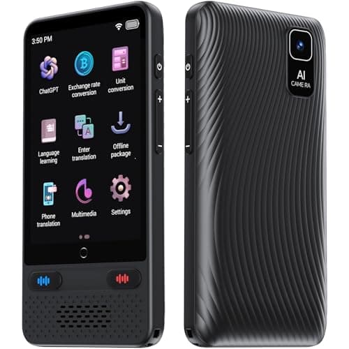 OYWHBC Traduttore Vocale Istantaneo, Traduttore Simultaneo Vocale Ai con 138 Lingue Online /18 Lingue Offline(Italiano Offline), 5 Megapixel, Autonomia Ultra Lunga, Adatto per Viaggi e Affari