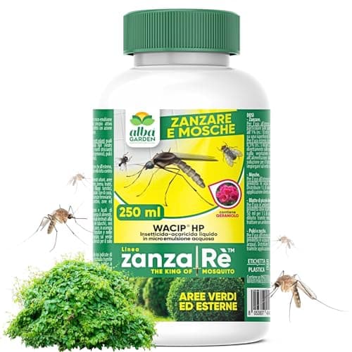 Albagarden - Zanzarè Insetticida Antizanzare Giardino Concentrato Per Esterno E Interno - Per Disinfestazione Contro Zanzare Cimici Mosche Insetti Volanti E Striscianti x 250 ml