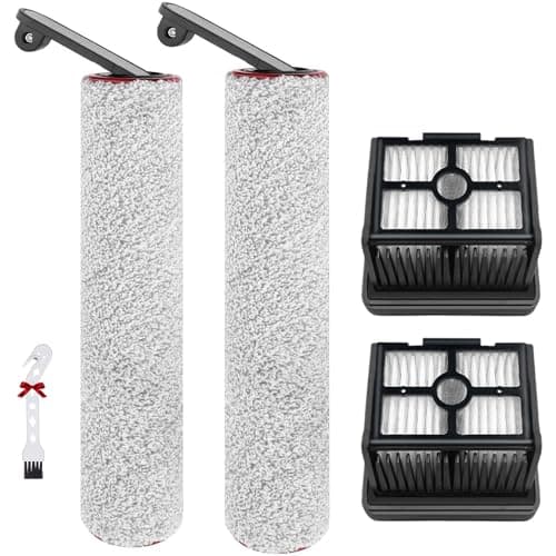 KiimSin Set di Accessori per Dreame H12 PRO / H12 Dual Parti di Ricambio aspirapolvere Umido e Secco, 2 spazzole Rullo + 2 Filtro + 1spazzole