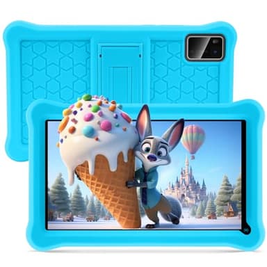 Tablet Bambini 7 Pollici Android Tablet,64GB ROM (128 GB Espandibile),tablet per bambini con funzione di controllo parentale, dotata di custodia protettiva antishock,Studio e divertimento,wifi...