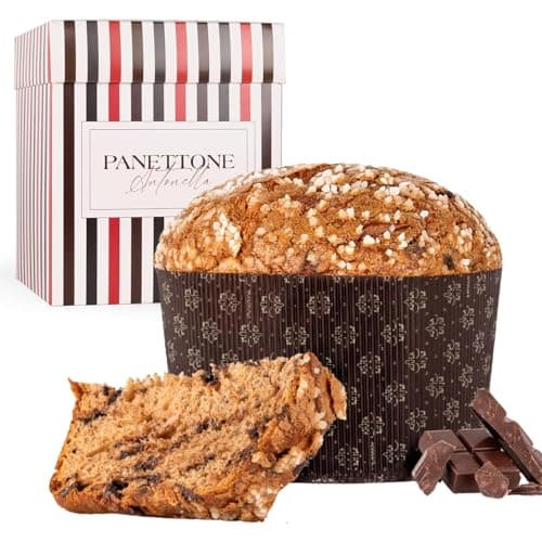 Panettone Antonella Chocolatíssimo al Cioccolato XXL 1200 g - Preparazione Artigianale con Ricetta Tradizionale - Delizioso Panettone Dolce Natalizio