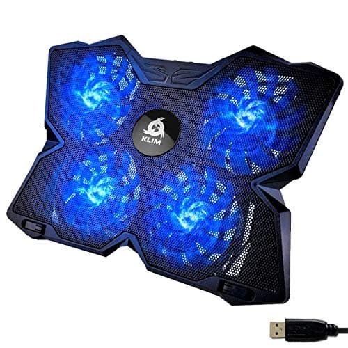 KLIM Wind - Base di raffreddamento PC Portatile + "Più di 500 000 unità vendute" + Nuova 2024 + Il più potente Supporto PC portatile + Azione Rapida 1200 RPM + Gaming laptop PS5 et PS4 stand + Blu
