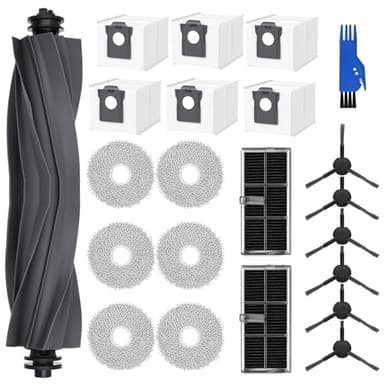 Set di accessori per dreame L10s Pro Ultra Heat / L10s Ultra Gen 2 / X30 Ultra/Mova E30 Ultra, Saprdii 6 sacchetti antipolvere 6 mop 1 spazzola principale 2 filtri 6 spazzole laterali, pezzi di