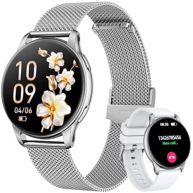 Orologio Smartwatch Donna Smart Watch: 1.32" Orologi Digitale con Effettua Risposta Chiamate modalità Sportive Pressione Sanguigna Sonno Contapassi Impermeabile IP68 Fitness Trackeres per iOS Android