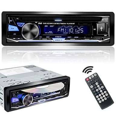 Alondy Autoradio Bluetooth 1 Din con Lettore CD DVD USB RDS FM AM Radio Ricevitore Audio Chiamate in vivavoce MP3 SD AUX