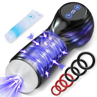 Masturbatori maschili Sex Toys per Uomini - Masturbtore per Uomini con 7 Vibrazione & Aspirazione,Sex Toysper Per Uomini con Display Digitale Masturbtore Uomo Realistici 3d Erotitici Sexy per Coppie
