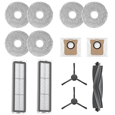 Dreame Kit Accessori compatibili con L20 Ultra 1x Spazzola principale, 2x Spazzole laterali 2x Filtri antipolvere, 2x Sacchetto per la raccolta polvere, 3x Coppie di panni mop