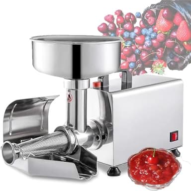 DPLWJPP Passapomodoro Elettrico,Spremitore Elettrico Passata di Pomodoro E Marmellate,Spremiagrumi per Marmellate E Salse,Acciaio Inossidabile,per Conservare Purea Pomodoro,110V