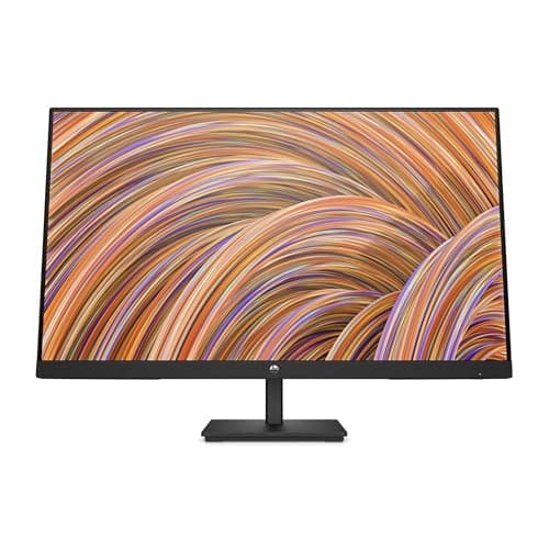 HP V27i G5 Monitor da 27 Pollici, FHD, 16:9, Antiriflesso, Pannello IPS da 75Hz, Tempo Risposta 5 ms, Inclinabile, VESA 10x10 cm, AMD FreeSync, 250 Nits, Low Blue Light, Nero