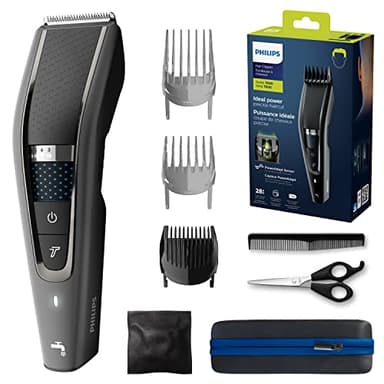 PHILIPS Hair Clipper Serie 7000 Regolacapelli Con Tecnologia Trim-N-Flow Pro, Modello Hc7650/15, Argento Nero