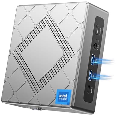 NiPoGi CK10 Mini PC Ιntel Core i5 12450H (8C/12T, fino a 4,4GHz),32GB DDR4 1024GB M.2 NVMe PCle3.0 SSD Mini Computer Desktop WiFi 6,BT 5.2, 2xHDMI+VGA 4K Triple Display,Micro PC per Casa/Ufficio