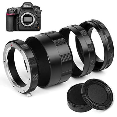 Fotover - Anello per tubo di prolunga macro per fotocamere Nikon AI F con corpo posteriore copriobiettivo