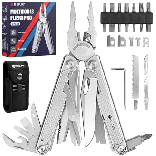 BIBURY Pinza Multiuso Pro BI2049, Multitool Gadget Utili con Lama Grande, Tagliafili, Forbici e Cacciavite, Idee Regalo Uomo Compleanno, Regalo Anniversario per Lui, Regalo Natale, Campeggio Accessori