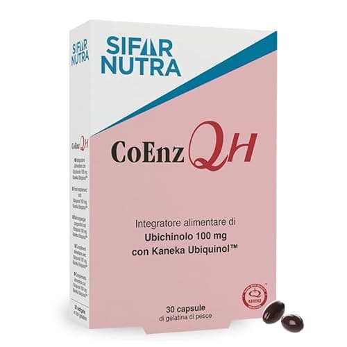Sifar Nutra CoEnz QH | Kaneka QH | forma attiva di coenzima Q10 | UBICHINOLO 100mg | antiossidante e metabolismo energetico | 30 capsule