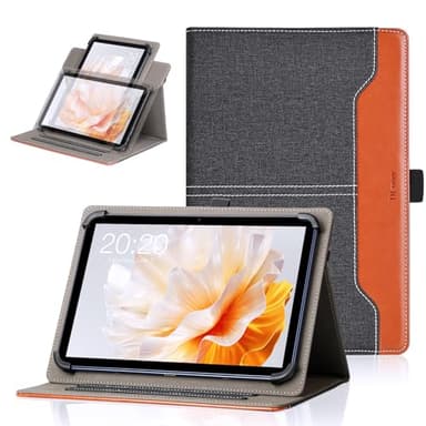 DLveer Custodia Cover per Teclast P50/M50/T50/T45HD/T40/Honor Pad X8a/Blackview Tab90 WiFi/Tab60 WiFi/DOOGEE U10/U11,Rotante Angoli Multipli Universale Cover per Tablet 10-11 Pollici,Nero