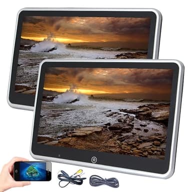 GplHAIN Schermo Touch Screen da 11,6" per Poggiatesta, Schermo Multimediale per Auto, Interconnessione con Telefono Cellulare, Supporto Wi-Fi, Bluetooth, Scheda Tf, FM,2PCS