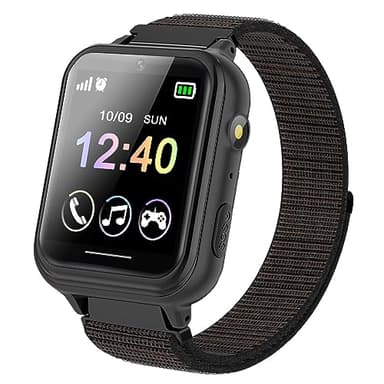 PTHTECHUS Smartwatch per Bambini, Telefono Smartwatch con Lettore Musicale per Ragazzi e Ragazze Giochi SOS Contapassi Touchscreen Fotocamera Orologio per Bambino 4-12 Anni Regalo