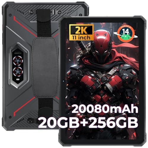 HOTWAV R9 Pro 2025 Tablet Rugged 11 pollici Android 14 Tablet Robusto 2K 20080mAh, 20GB+256GB (2TB TF) Tablet, 64MP+16MP Octa-Core IP6869K Tablet Impermeabile 4G Dual SIM 5G WiFi Face ID/OTG/GPS