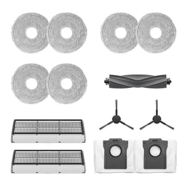 Dreame Kit Accessori per robot L10s Pro Ultra, Include 1x Spazzola principale, 2x Spazzole laterali, 2x Filtri antipolvere, 2x Sacchetti per la raccolta polvere, 6x Panni mop (3 Paia)