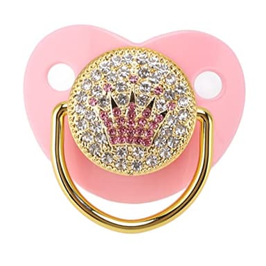 Ciuccio per Neonati Ciuccio per Neonati in Morbido Silicone Ultra Leggero per Neonati da 6 a 18 Mesi per Bambini Allattati Al Seno, Ciuccio Che Si Illumina Al Buio, Ciuccio per Bambina Colori(Rosa)