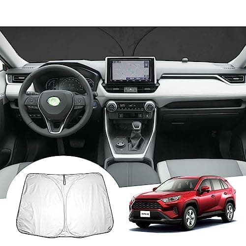 GAFAT Compatibile con Toyota RAV4 / Hybrid 2019–2024 2025 Parasole per Parabrezza Interno, RAV4 2023 Parasole, Protezione UV, Raffreddamento, Protezione Interna, Accessori RAV4