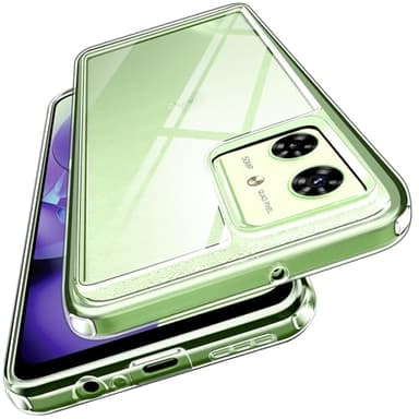 iVoler Anti Ingiallimento Chiaro Cover per Motorola Moto G54 5G / Moto G64 5G, [Antiurto di Grado Militare] Trasparente Sottile Anti Graffio Custodia Case con Paraurti Assorbimento degli urti