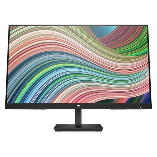 HP V24iE G5 Monitor Full HD da 24" (1920 x 1080, 75 Hz, 5 ms, IPS, 16:9), AMD FreeSync, luce blu bassa, HDMI, VGA, DisplayPort, Joypad OSD, antiriflesso, inclinazione regolabile, nero