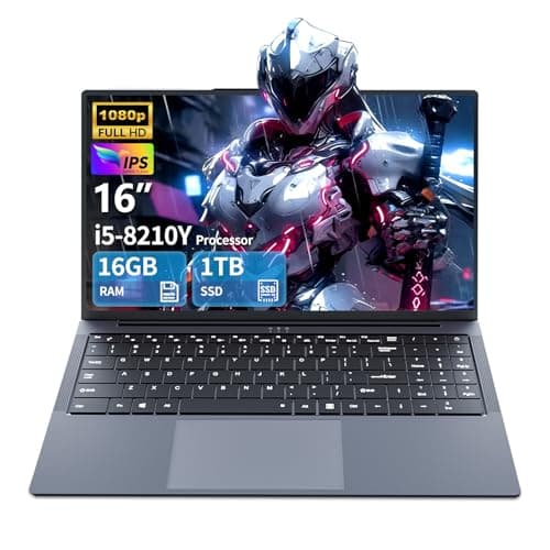 PC Portatile 16 Pollici, Computer Portatile Core i5 fino a 3,60 Ghz, 16GB RAM 1TB SSD Notebook, Laptop gaming 1920x 1200 FHD IPS Display, Tastiera retroilluminata full size Wi-Fi 5, Per Studio Lavoro