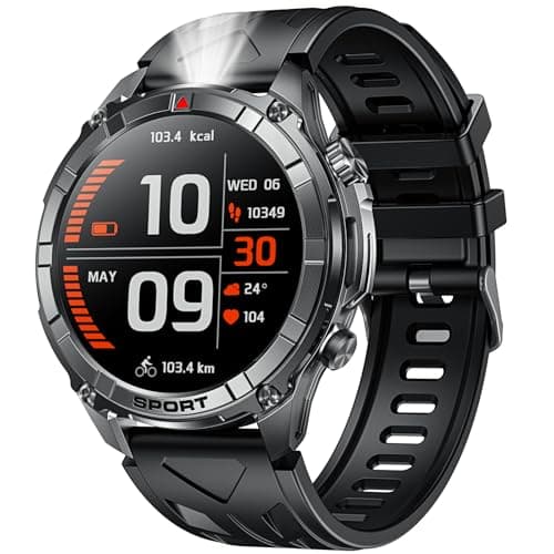 Orologio Smartwatch Uomo Fitness: 1.52" Smart Watch con Effettua Risposta Chiamate Pressione 100+ modalità Sportive Cardiofrequenzimetro Impermeabile IP68 Tracker Orologi Compatibilità iOS e Android