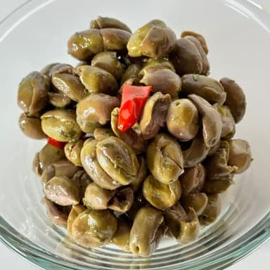 Olive Verdi Calabresi Denocciolate a Mano e Aromatizzate 500gr - Kalos Jero