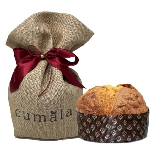 Cumala Panettone Artigianale Tradizionale con Uvetta e Canditi di Sicilia da 1 kg. Metodo a 3 Impasti, con Lievito Madre, 72 Ore di Lievitazione e Confezione Ricercata